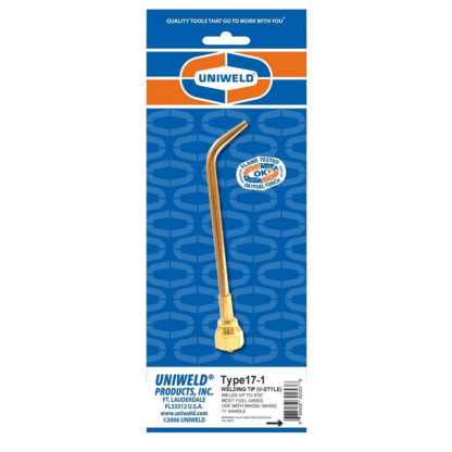 Uniweld Type 17-1 Welding Tip (V-Style) Welds Up To 3/32" Most Fuel Gases