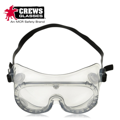 MCR CREWS 2230R Safety Goggles Uncoated Clear Lens Adjustable Rubber Strap - Image 3