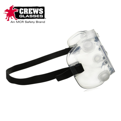 MCR CREWS 2230R Safety Goggles Uncoated Clear Lens Adjustable Rubber Strap - Image 2