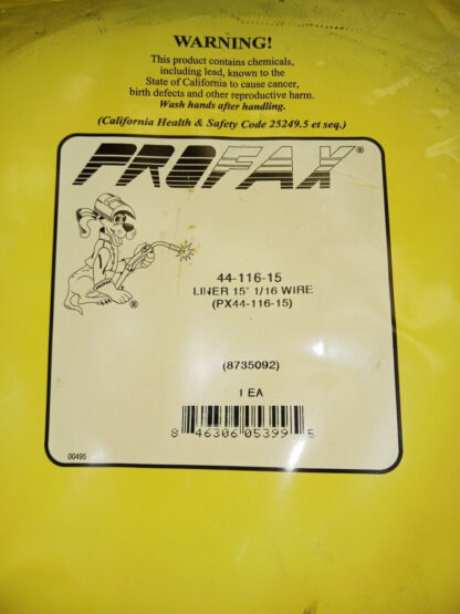 Profax PX44-116-15 Liner 15' Wire .052"-1/16"