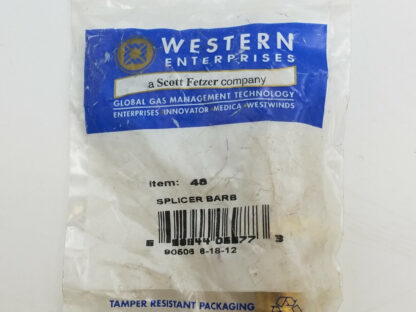 Western Enterprises No.48 Splicer Barb 1/2" ID Hose Welding Torch Equipment NOS