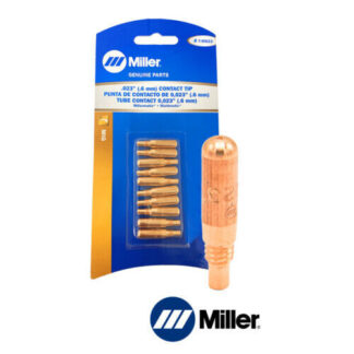 MILLER T-M023 AccuLock MDX Contact Tip for 0.023" (0.6mm) Wire (10 per pkg)