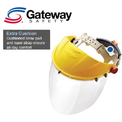 Gateway Safety 699 Venom Face Protection Headgear (Black) & Visor Combo Pack