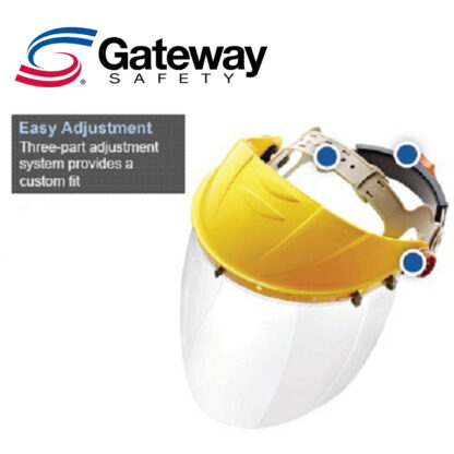 Gateway Safety 699 Venom Face Protection Headgear (Black) & Visor Combo Pack