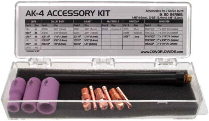CK Worldwide AK-4 GAS SAVER ACCESSORY KIT Style TIG Torches