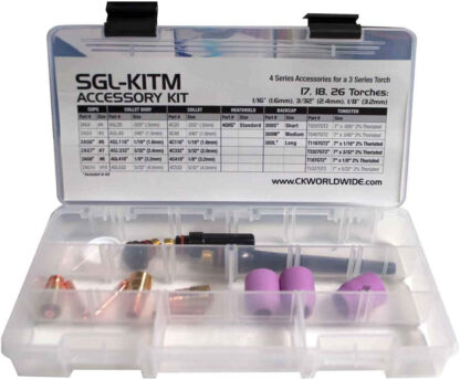 CK Worldwide SGL-KITM STUBBY GAS LENS ACCESSORY KIT (HIGH AMPERAGE)
