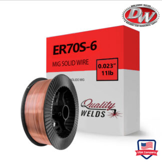 ER70S-6 .023" Mild Steel MIG Welding Wire - 11Lbs Roll + Free Discs