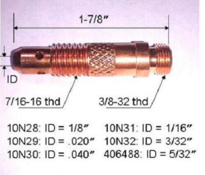 CK Worldwide 10N30 Collet Body for .040" 1.0 mm 5-Pack
