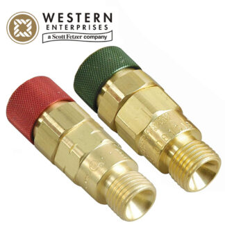 Western Enterprises QD101 & QD201 Oxigen and Fuel Gas Quick Connect Set For Hose
