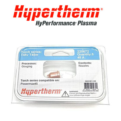 Hypertherm 220672 Genuine Powermax 45 Gouging Nozzles 5 Pack