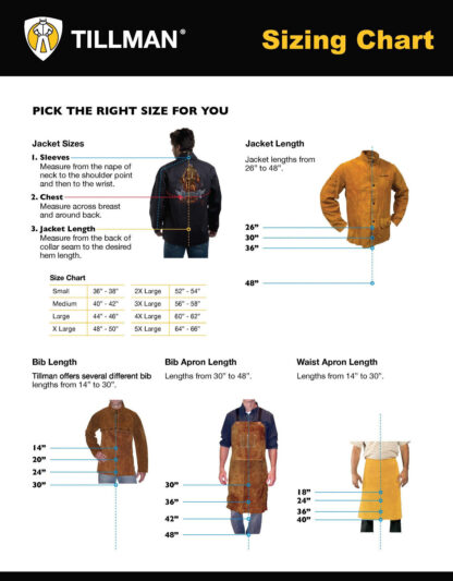 Tillman 3360XL Premium Side Split Cowhide / Indura Stretch Leather Jacket