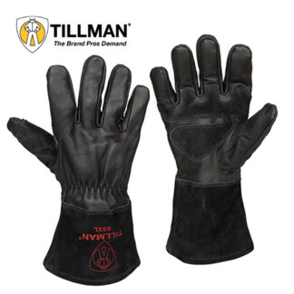 Tillman 55 Onyx Top Grain Cowhide MIG Glove with Split Cowhide Palm Reinforceme