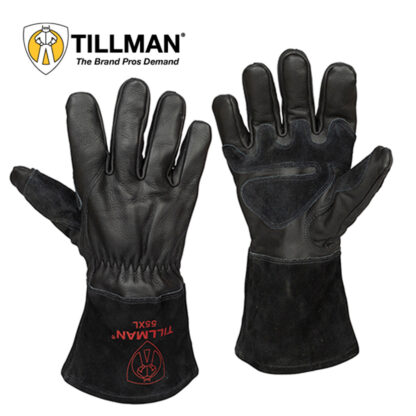 Tillman 55 Onyx Top Grain Cowhide MIG Glove with Split Cowhide Palm Reinforceme