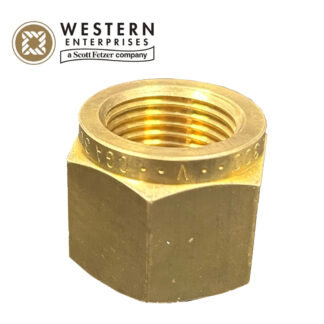 Western 16-2 CGA-300 Brass Nut .830"-14 NGO RH Female-Commercial Acetylene
