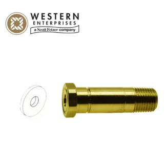 Western E. CO-3 Regulator Inlet Nipples, Co2, 1/4" (Npt), 2 1/2", Brass, CGA-320