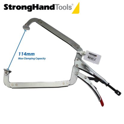 Strong Hand Tools PR18S Locking C-Clamp Deep Pliers 18" Long w/ Swivel Pad Ends - Image 4