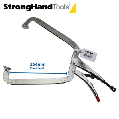 Strong Hand Tools PR18S Locking C-Clamp Deep Pliers 18" Long w/ Swivel Pad Ends - Image 5